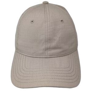 OC Headwear Baseball Cap Beige One Size Adjustable Plain Solid Hat Curved Brim